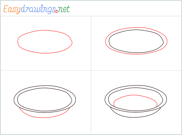 How To Draw A Pie Plate Step by Step [4 Easy Phase]