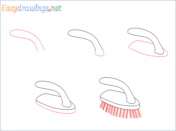 How To Draw A Scrub brush Step by Step [5 Easy Phase]