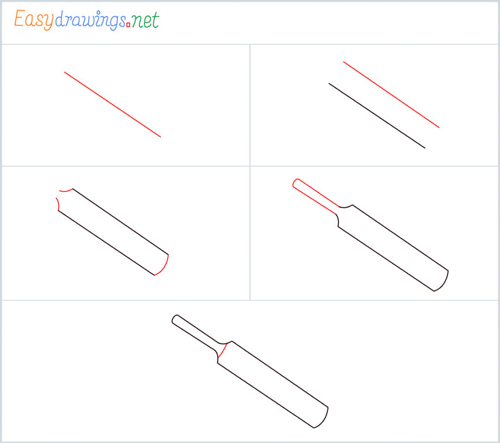 How To Draw A Cricket Bat Step by Step [5 Easy Phase]