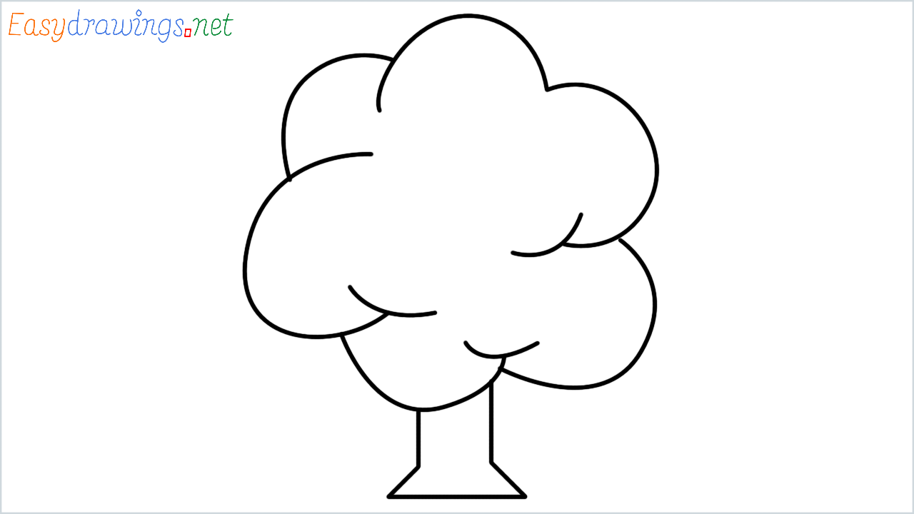 How To Draw Deciduous Tree Emoji Step by Step [5 Easy Phase]