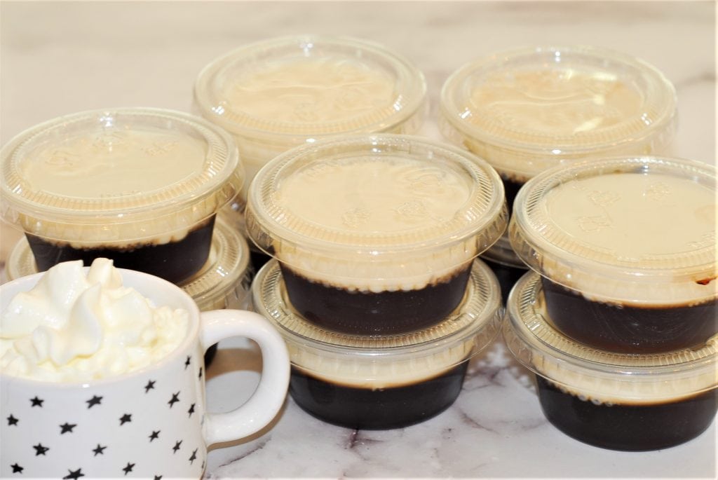 Espresso & Cream Vodka Martini Jello Shots Easy Drinks and Appetizers