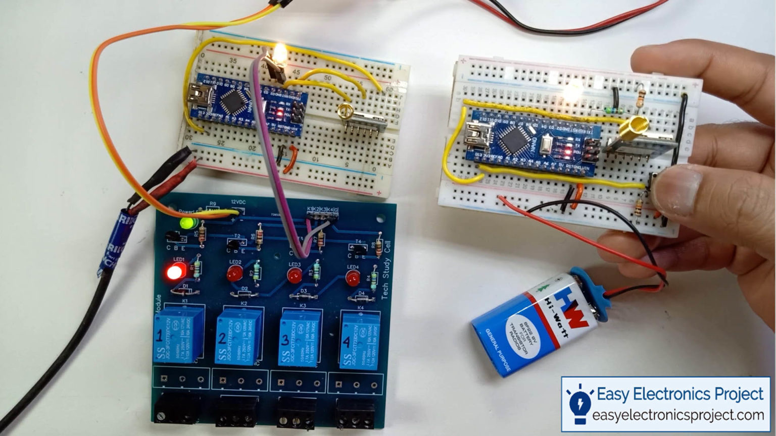 LoRa Arduino control Relay circuit Electronics Projects