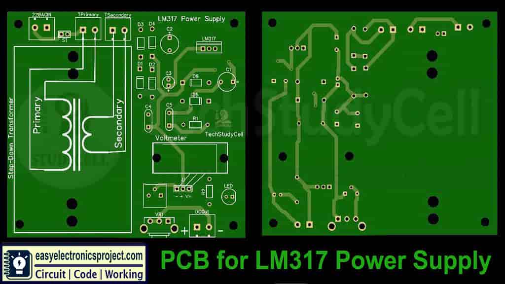 LM317 Voltage Regulator circuit Simple Electronics Projects
