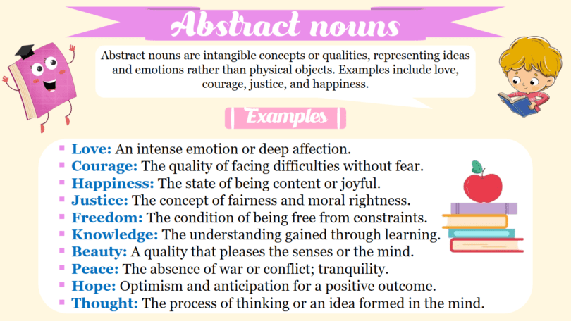 What are Abstract Nouns? with Examples In English - EasyEnglishPath