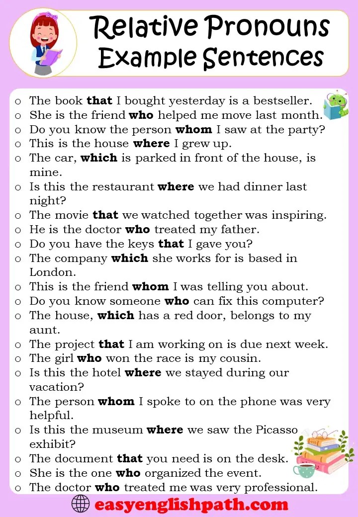 Relative Pronouns Examples Sentence In English - EasyEnglishPath