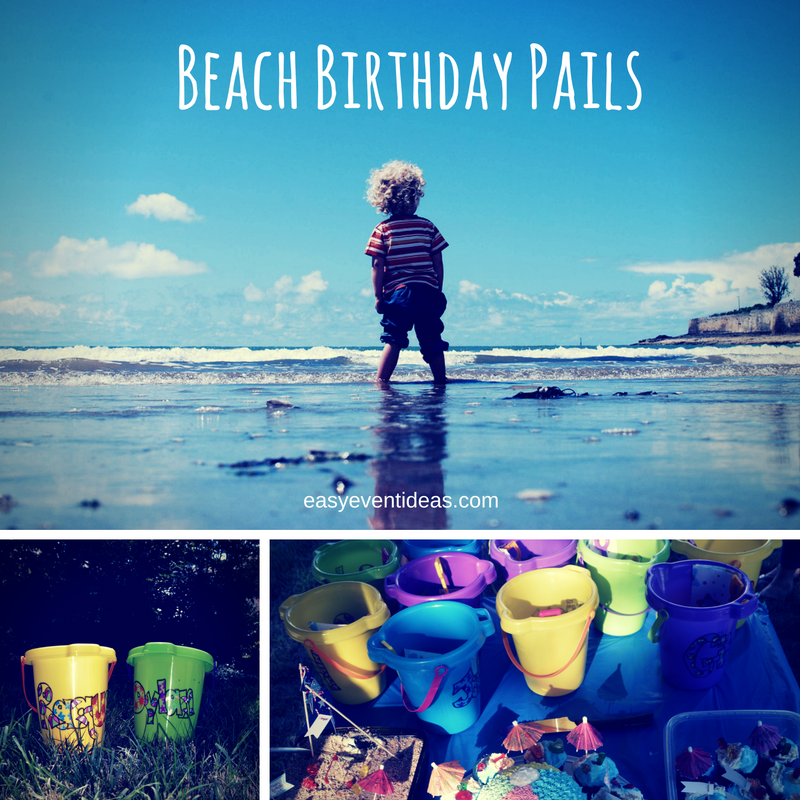 Beach Theme Birthday Personalized Pails Easy Event Ideas