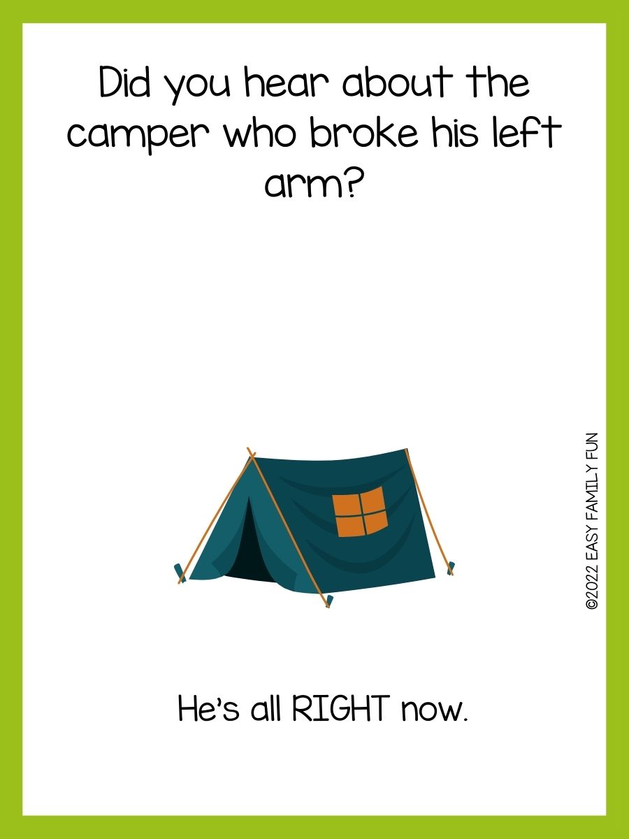 75 Camp Jokes For Kids That Are InTENTSly Silly! Easy Family Fun