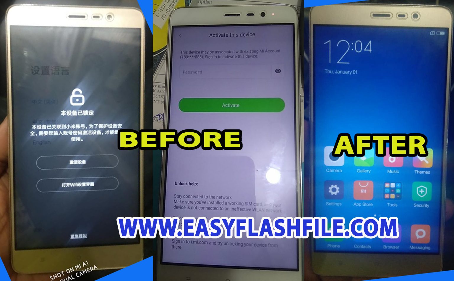 Xiaomi Redmi Note 3 MTK Mi Account Reset File 50MB Without