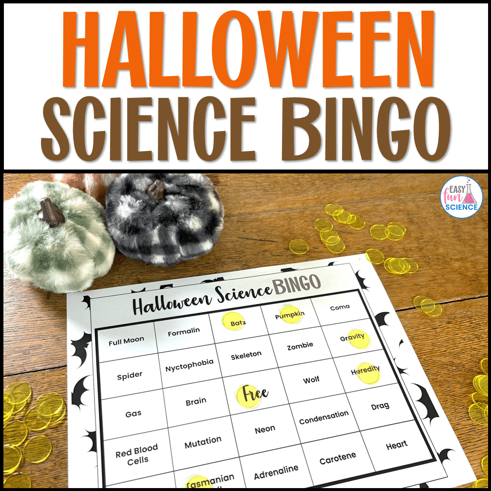 Halloween Bingo Science Party Game Easy Fun Science