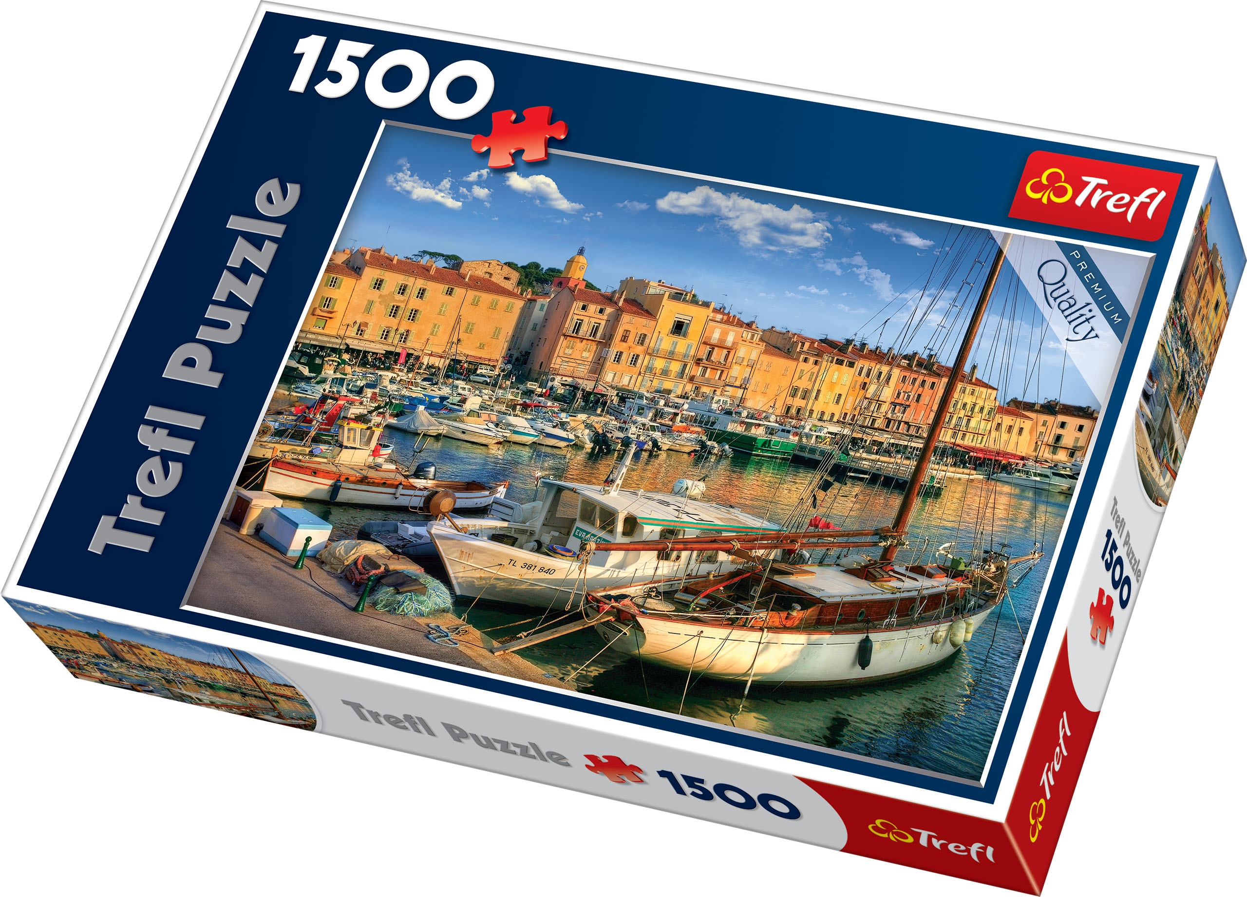 Trefl 1500 Piece Adult Large Saint Tropez Old Port Ships Boat Jigsaw
