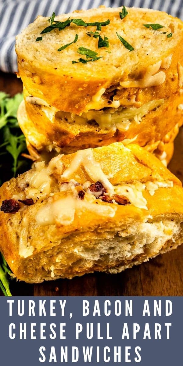 Turkey, Bacon and Cheese Pull Apart Sandwiches EASY GOOD IDEAS