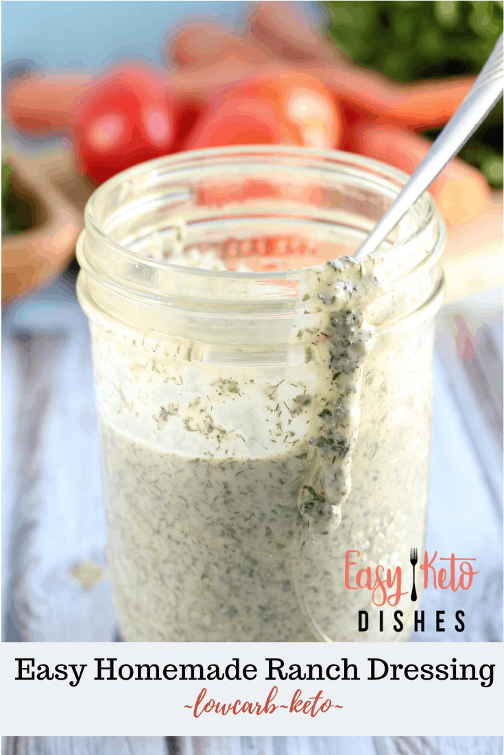 Easy Homemade Keto Ranch Dressing * Easy Keto Dishes