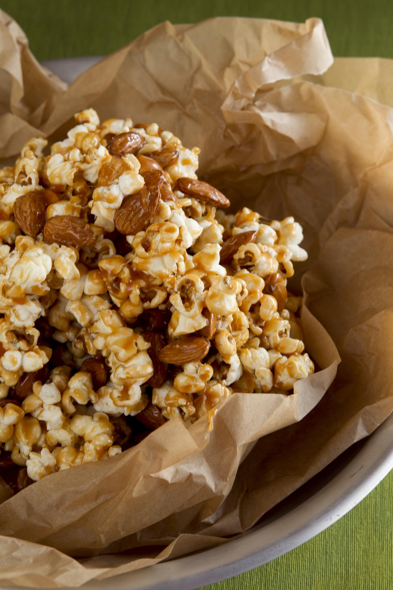 Caramel Almond Popcorn Recipe Easy Kitchen