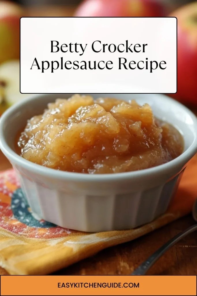 Betty Crocker Applesauce Recipe Easy Kitchen Guide