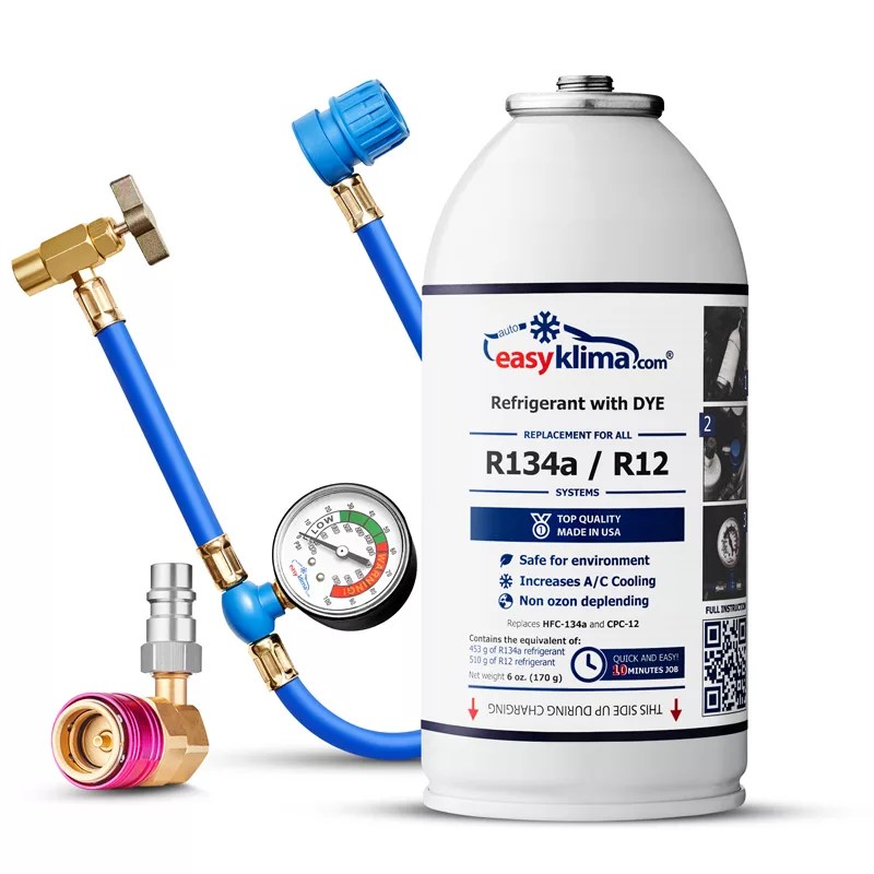 Kit recharge clim R134a + adaptateur HP/LP recharge clim