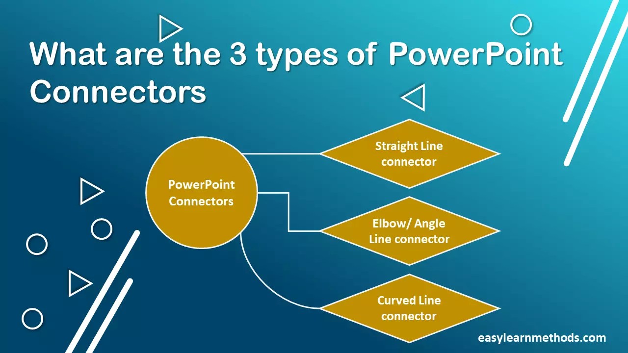 What are the 3 types of PowerPoint connectors