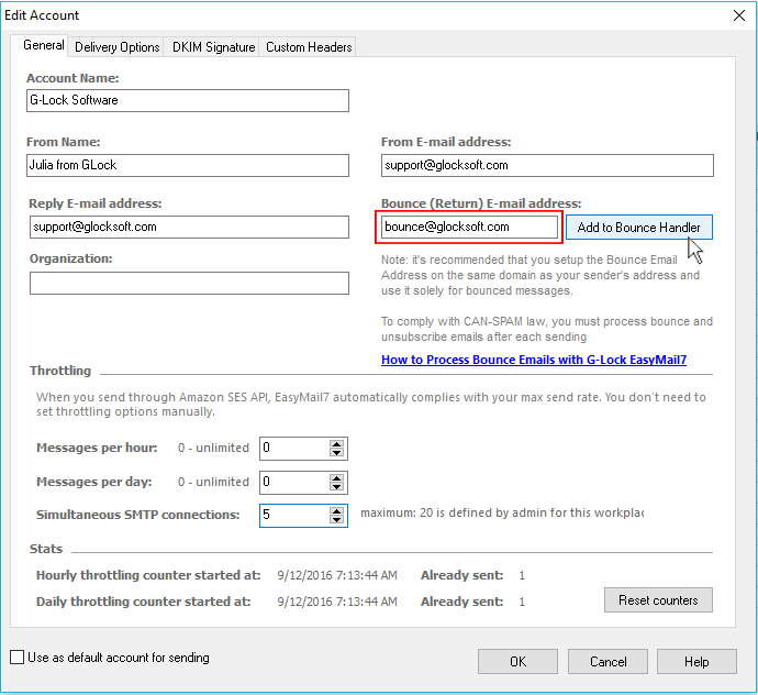 How to Automatically Process Bounce Emails GLock EasyMail7