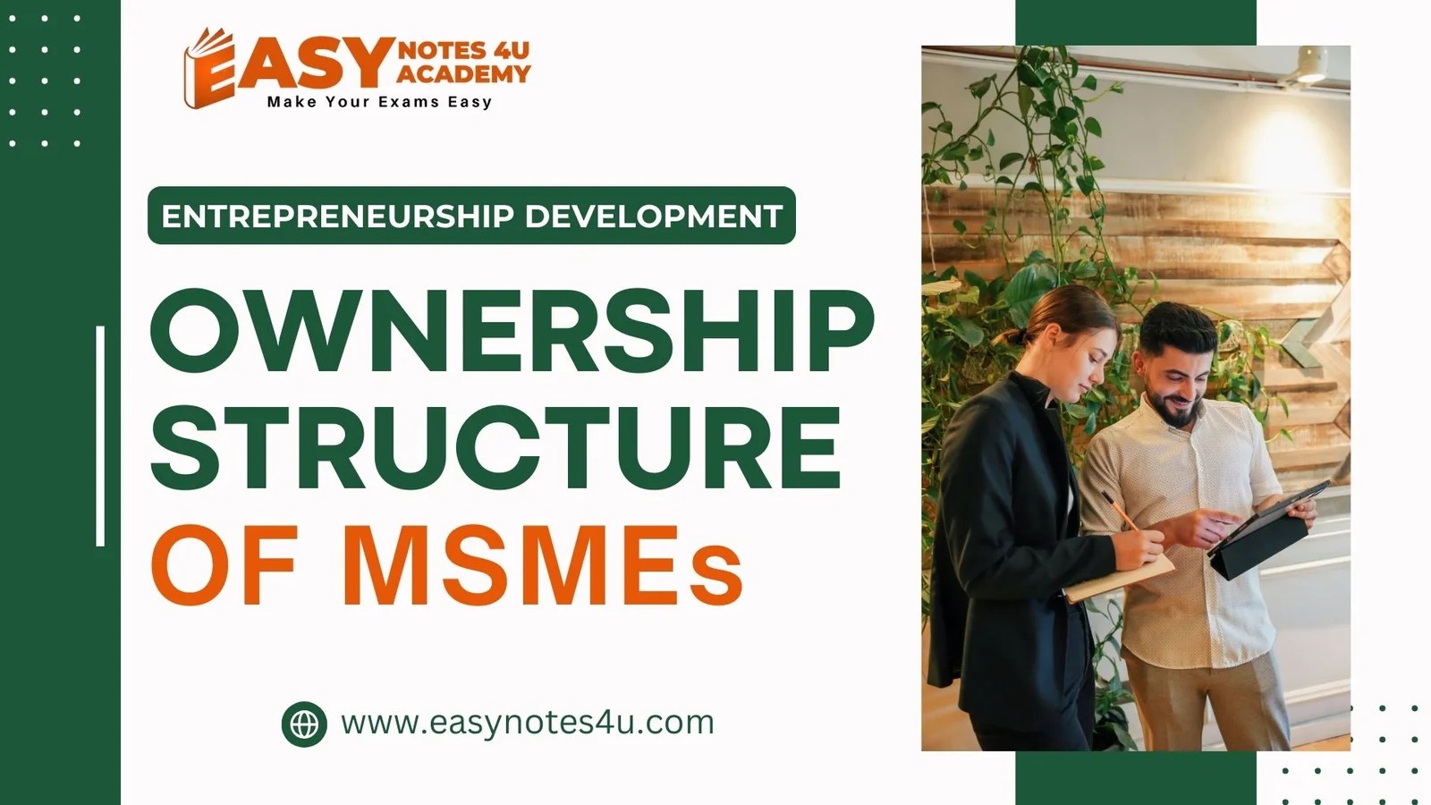Ownership Structure of Micro, Small and Medium Enterprises (MSMEs