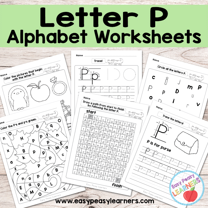 Letter P Worksheets - Alphabet Series - Easy Peasy Learners