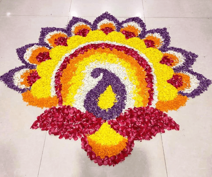 Floral Rangoli Design Images (Kolam Ideas)