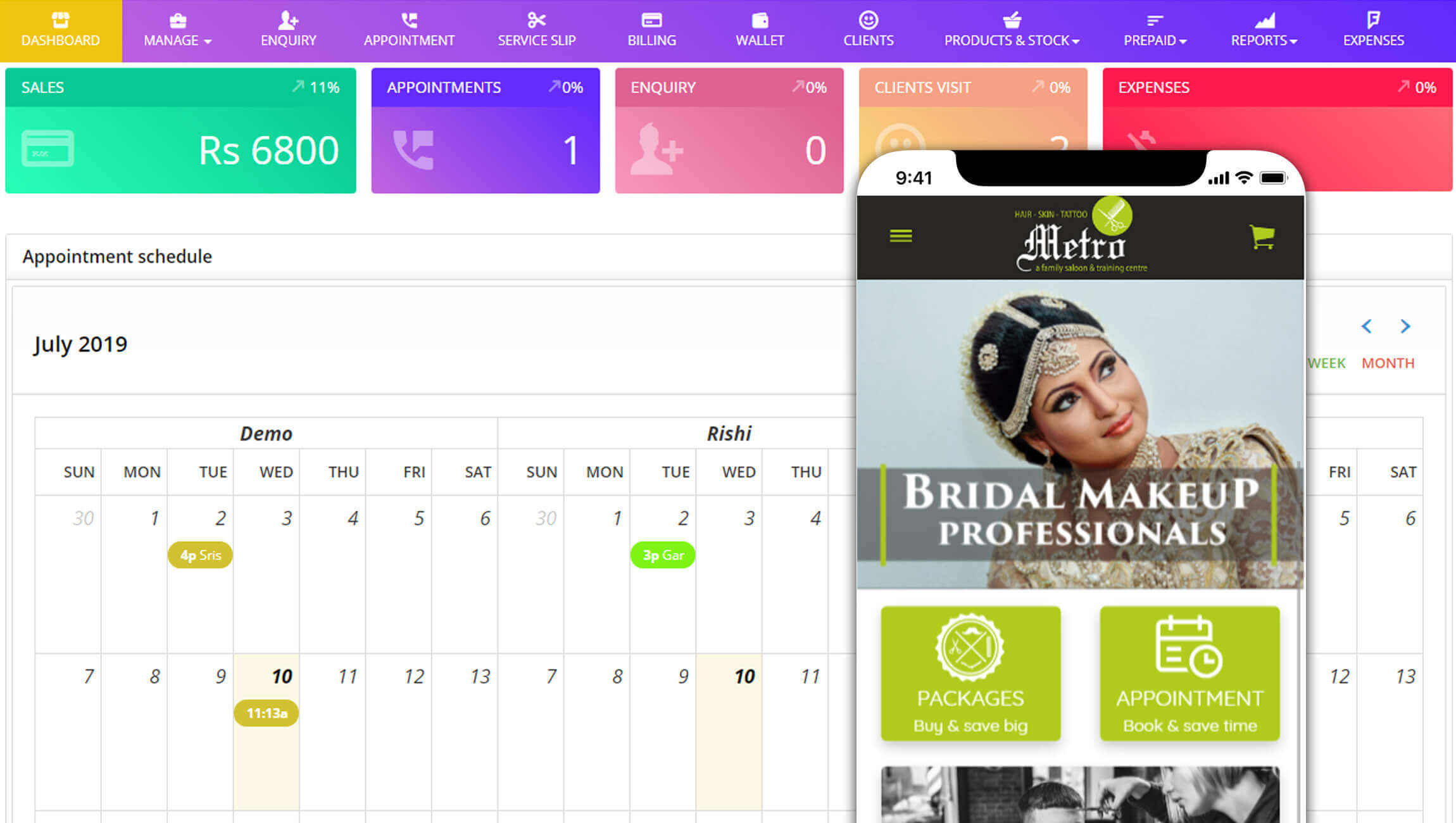 Rated No.1 Billing software for Salon & Spa