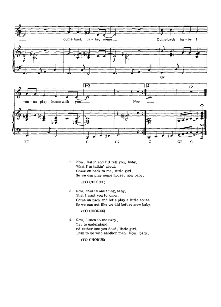 BABY LETS PLAY HOUSE Piano Sheet music Easy Sheet Music