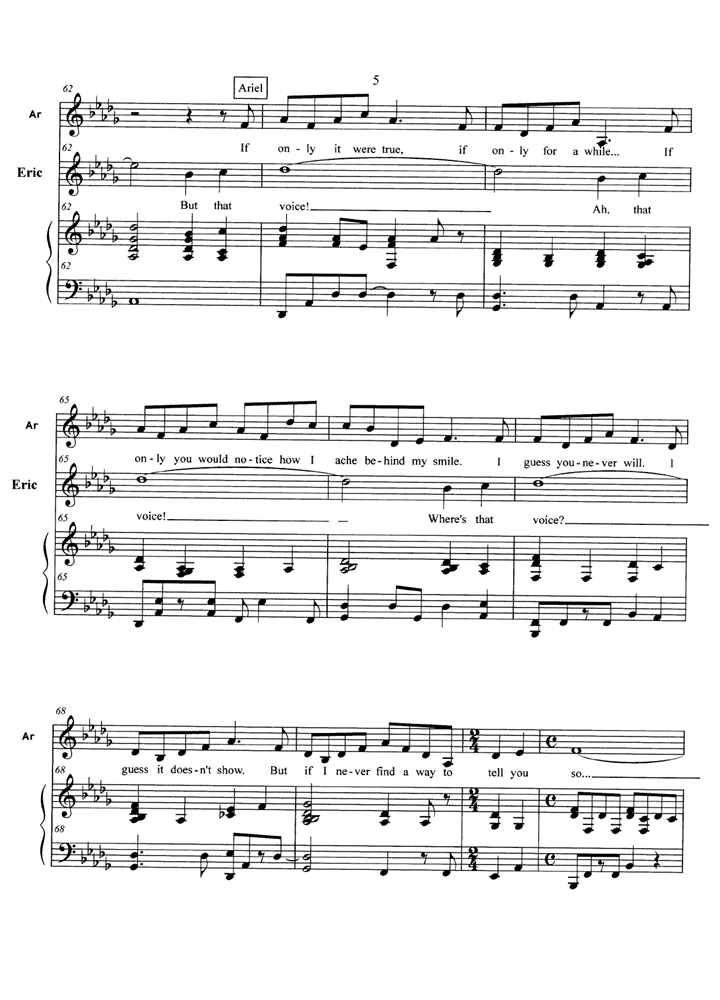 IF ONLY HER VOICE Piano Sheet music Easy Sheet Music