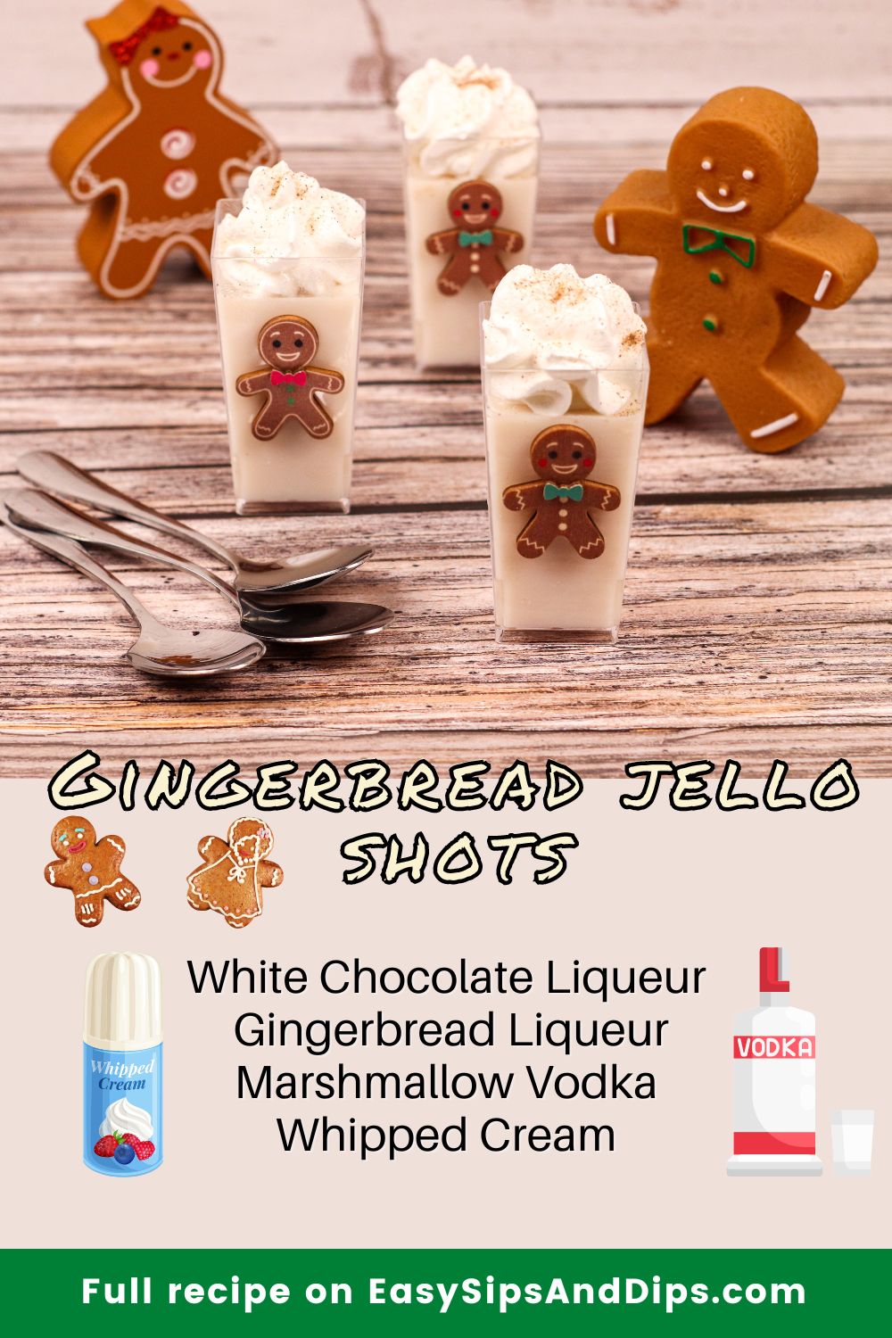 Gingerbread Jello Shots Easy Sips And Dips