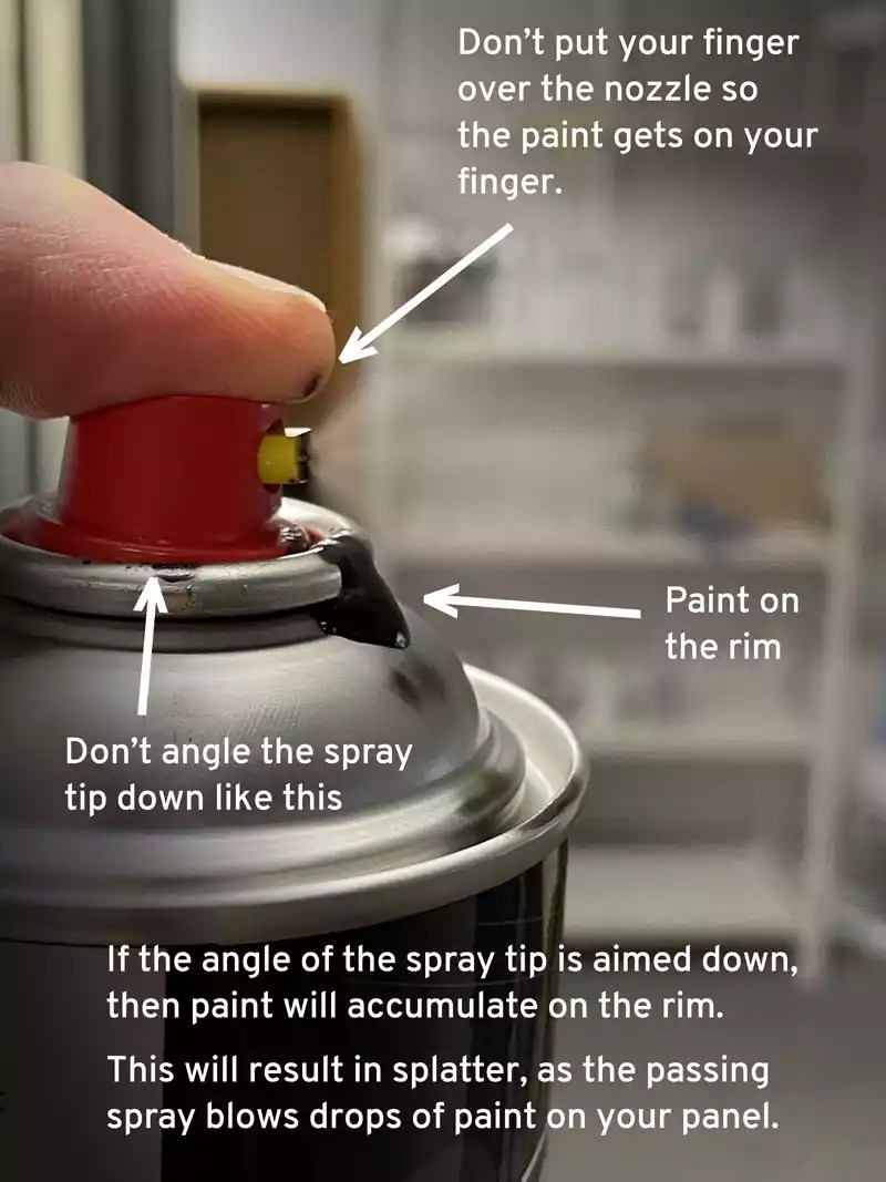Managing Spray Can Splattering Issues Easy Spray Paint