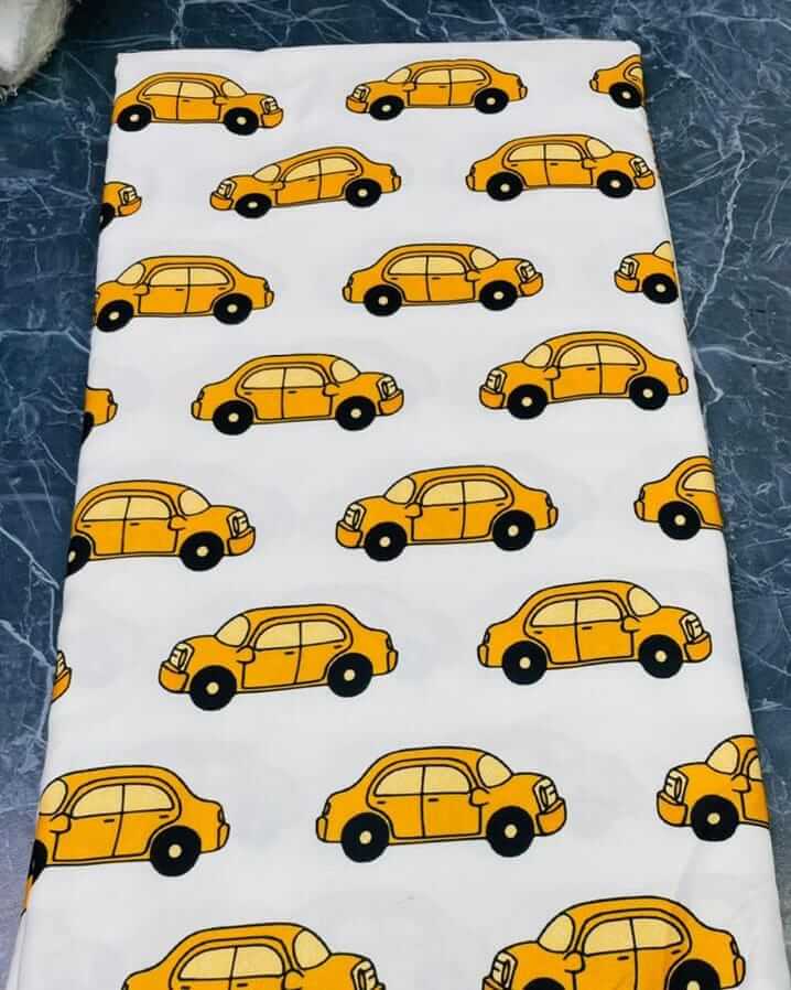 Car Print Fabric Easy Stitch Designer
