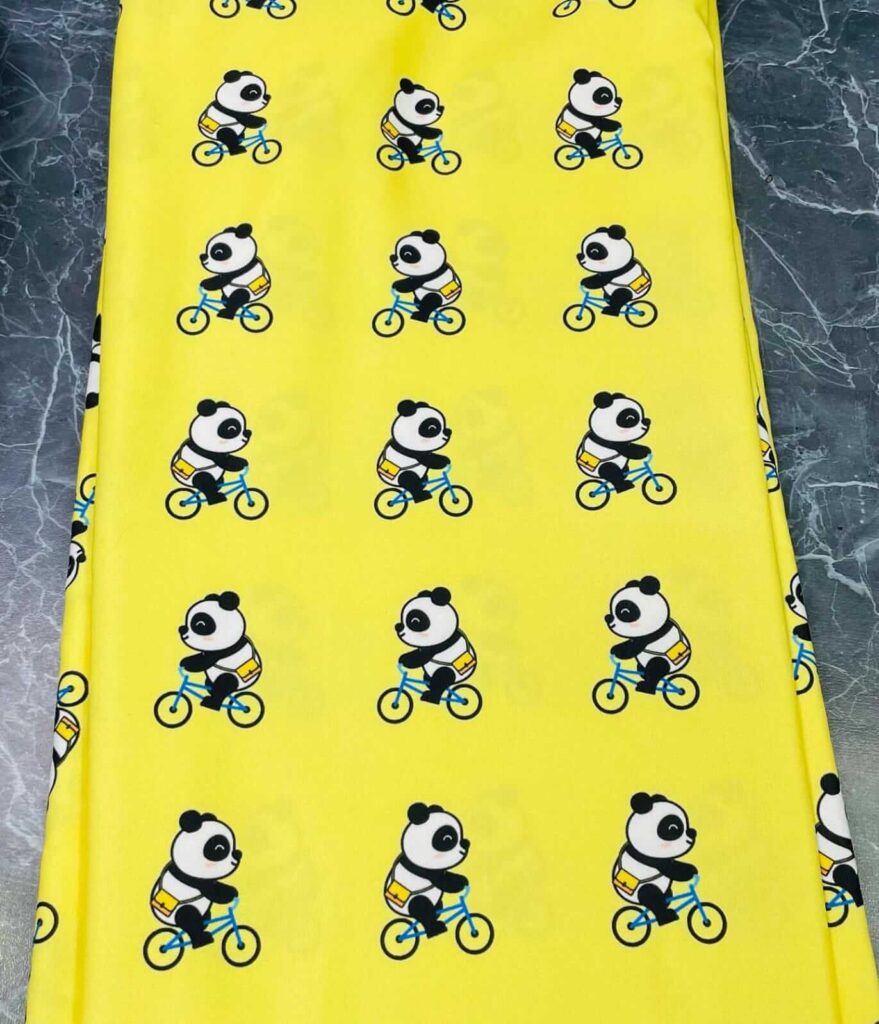 Panda Yellow Print Easy Stitch Designer
