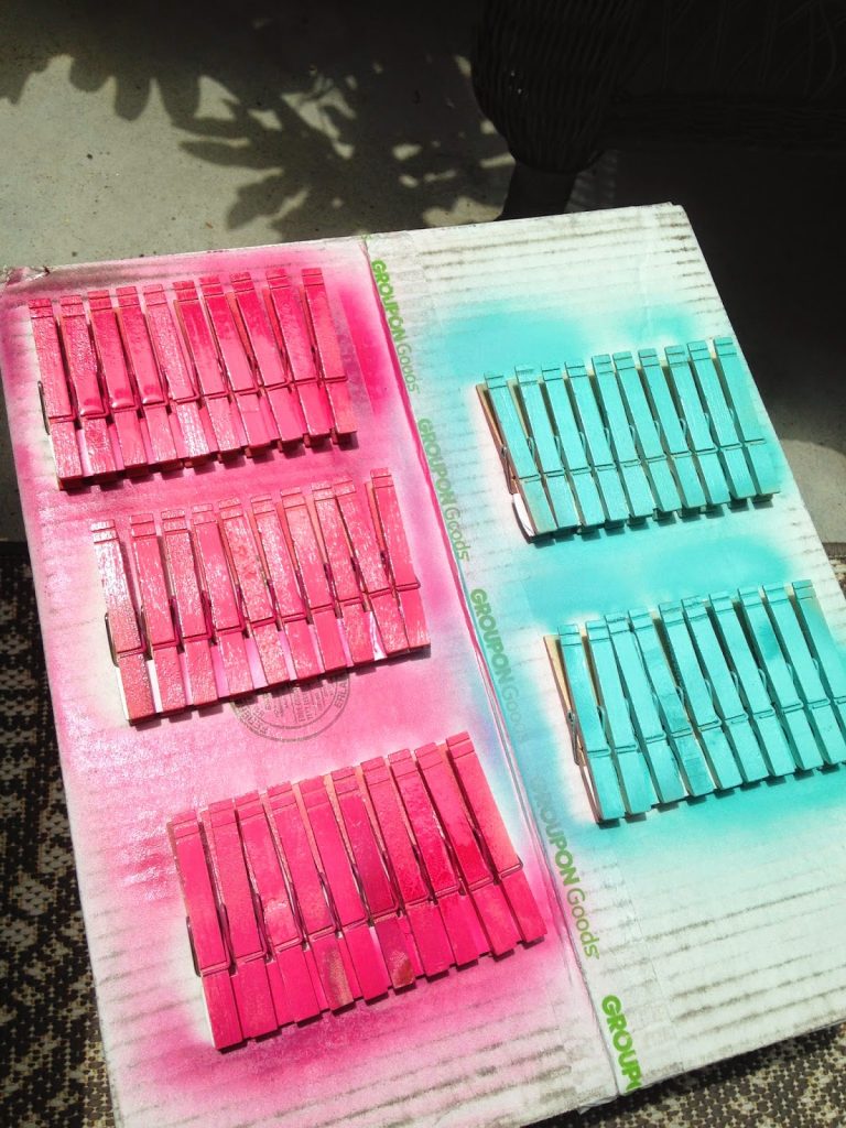 Monday Made It Crazy with Spray Paint, Numbered Clothespins, and Vegas