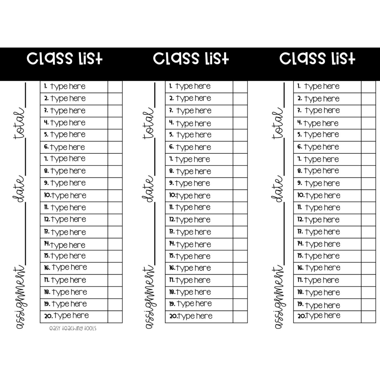 Back to School Classroom Bundle Easy Teaching Tools