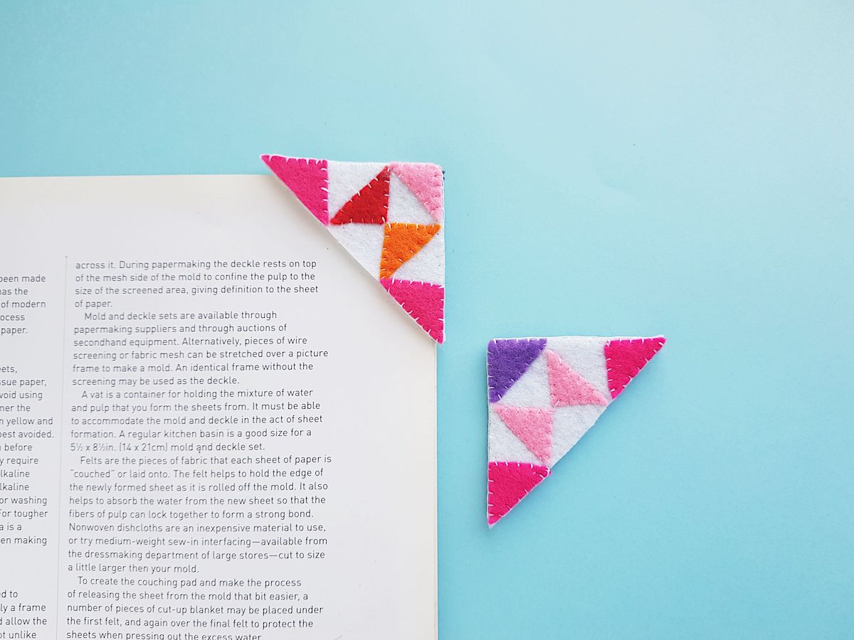 Geometric Patterned Corner Bookmark (No Pattern Needed) Easy Things