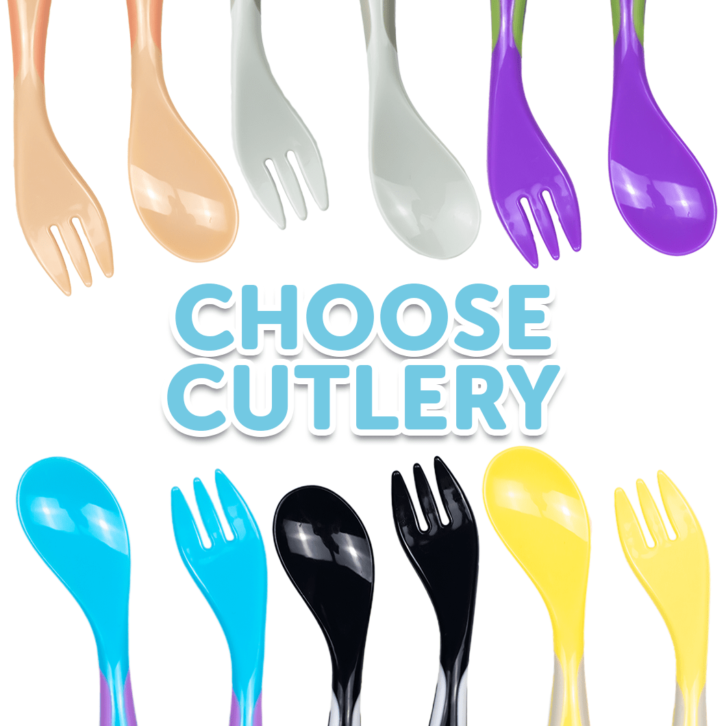 4 Piece Complete Weaning Set (Mix & Match) Plate, Bowl, Cup & Cutlery