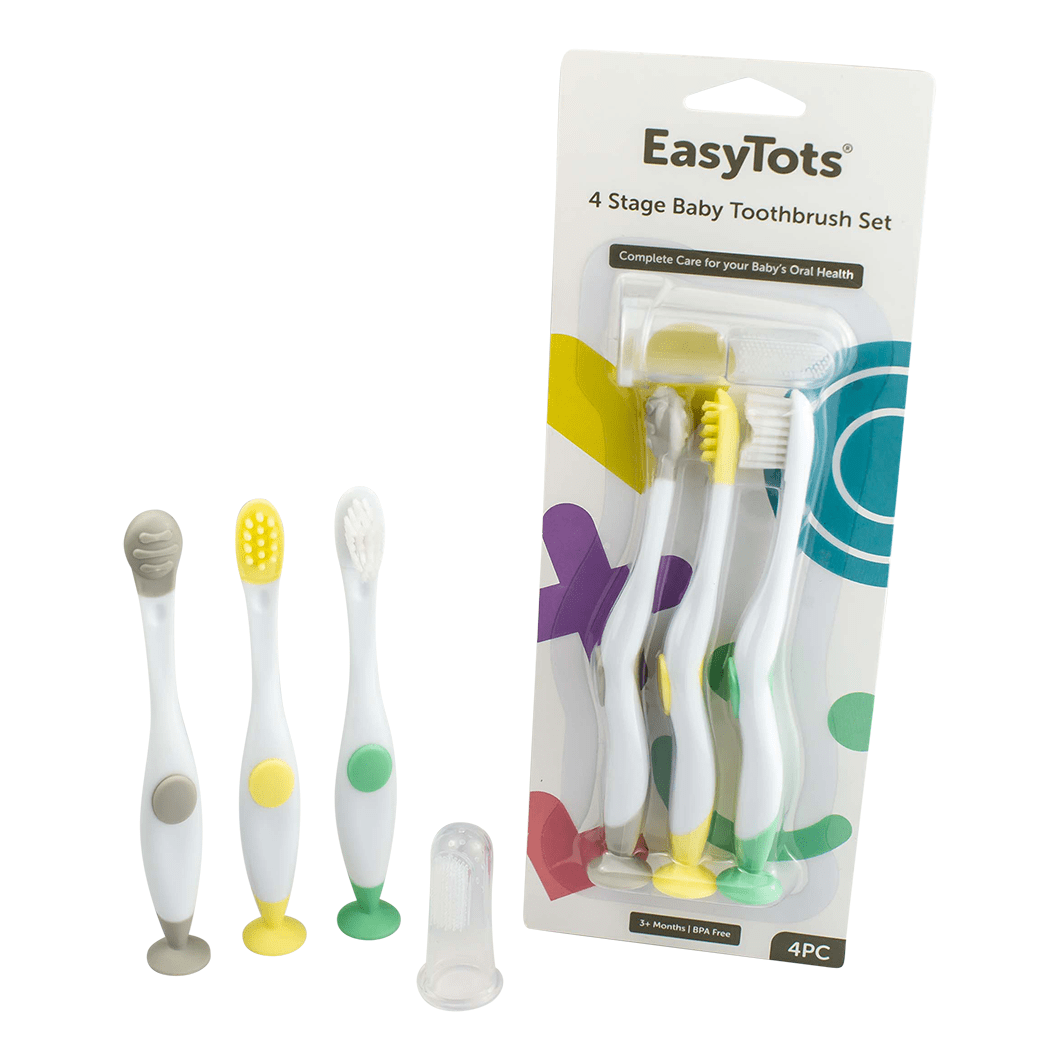 EasyTots Baby First Toothbrush Set 02 Years. 4 Stage Complete Baby to