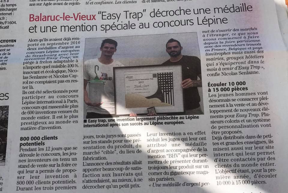 Article gagnant concours Lépine