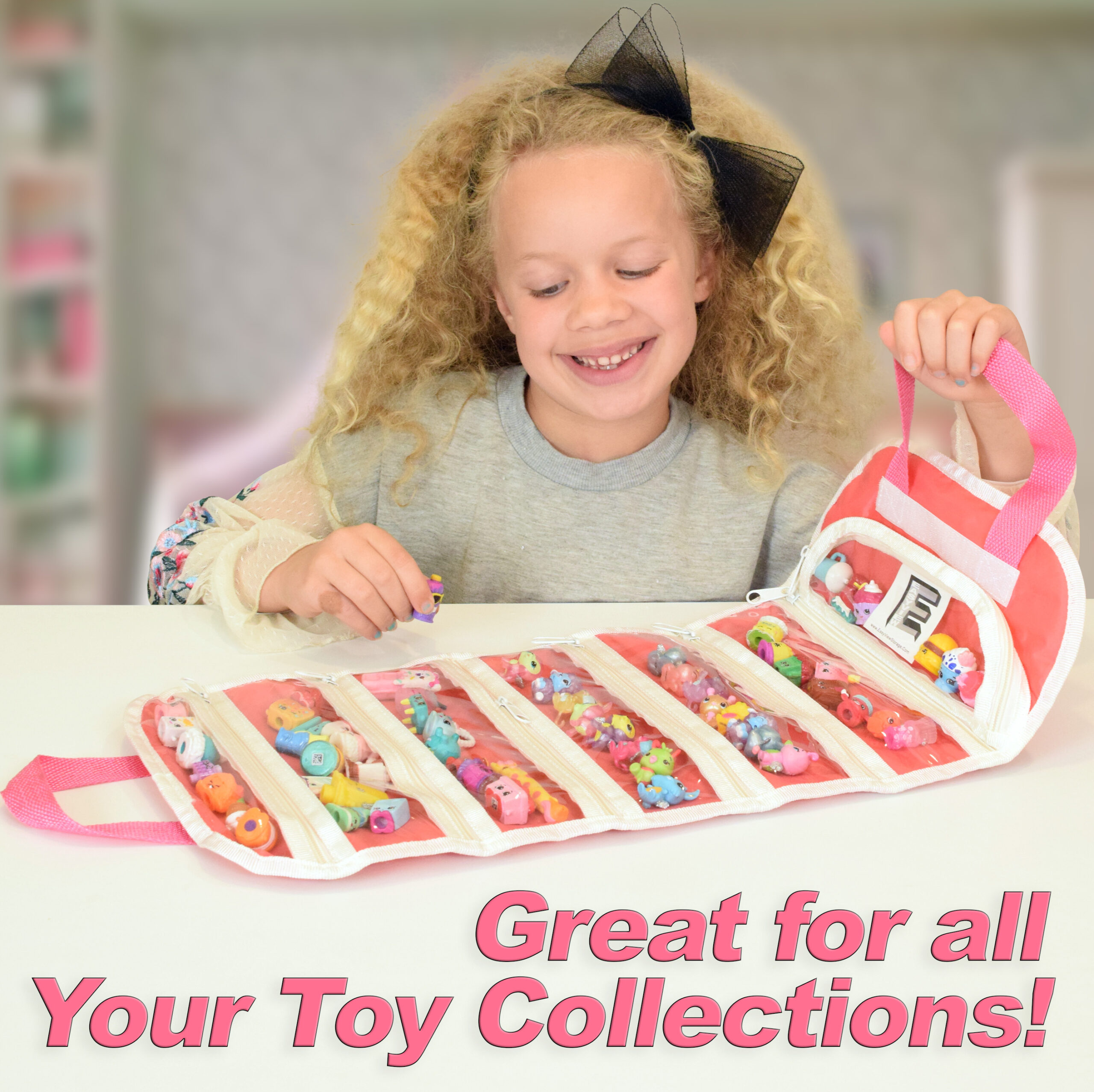 EASYVIEW Toy Storage Organizer (Pink) EASYVIEW