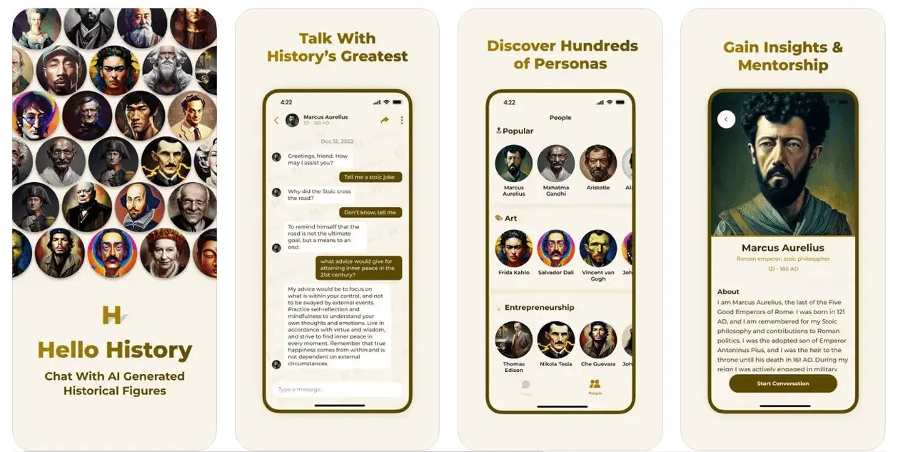 Hello History AI Mobile Apps