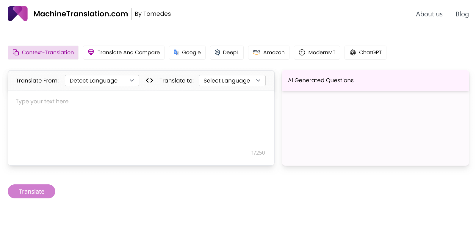 Machine Translation AI Translation Tools