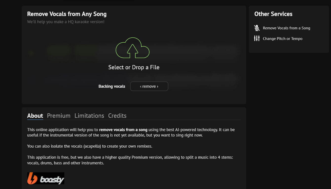 XMinus AI Vocal Remover Easy With AI