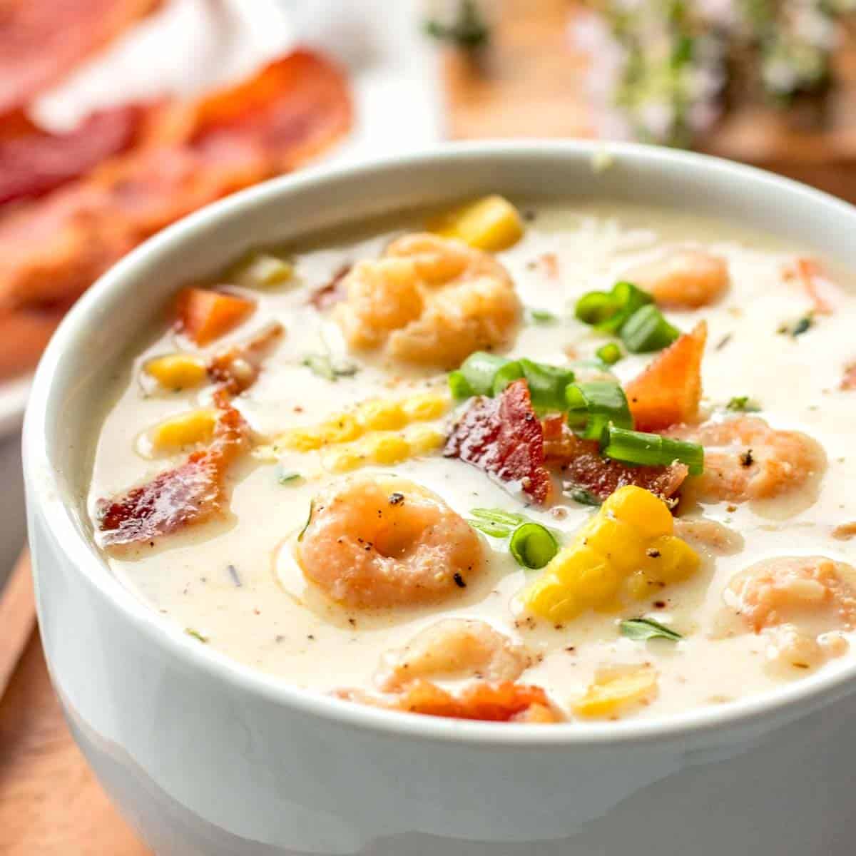 Shrimp and Corn Chowder Eat Dessert Snack