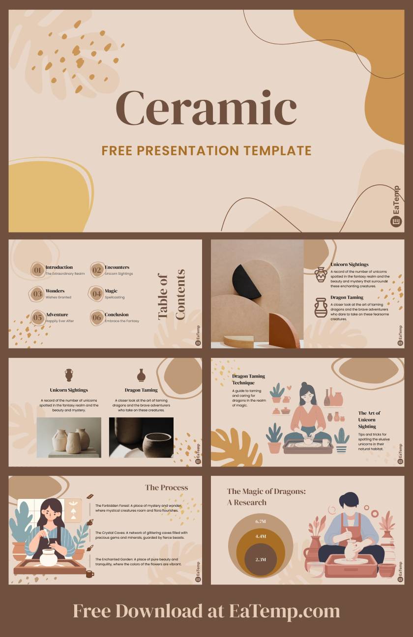 Free Ceramic PPT Presentation Template EaTemp