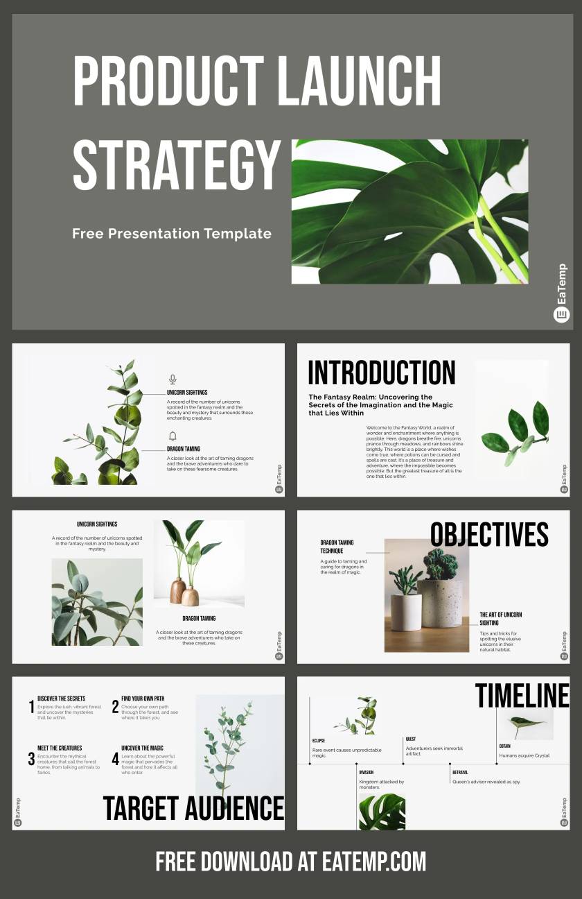 Product Launch Strategy PPT Presentation Template EaTemp