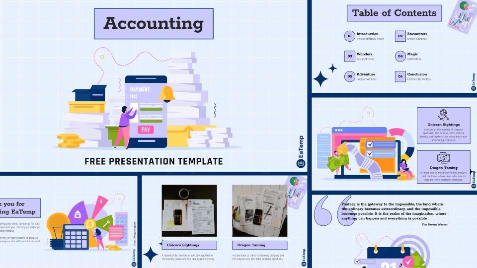 Accounting PPT Presentation Template EaTemp