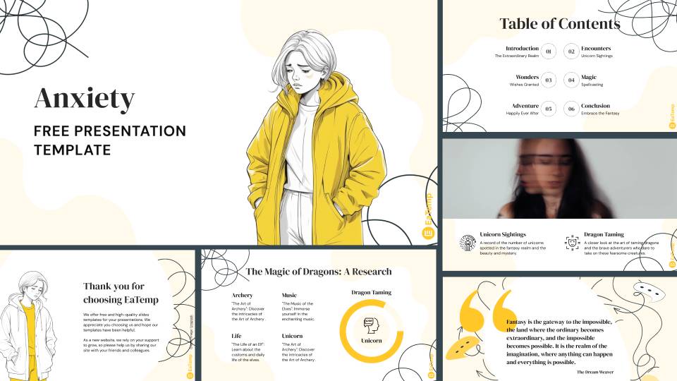 Anxiety PowerPoint Presentation Template EaTemp