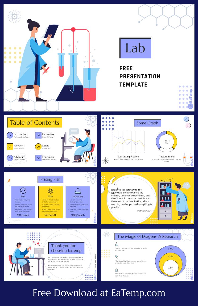 Laboratory PPT Presentation Template EaTemp