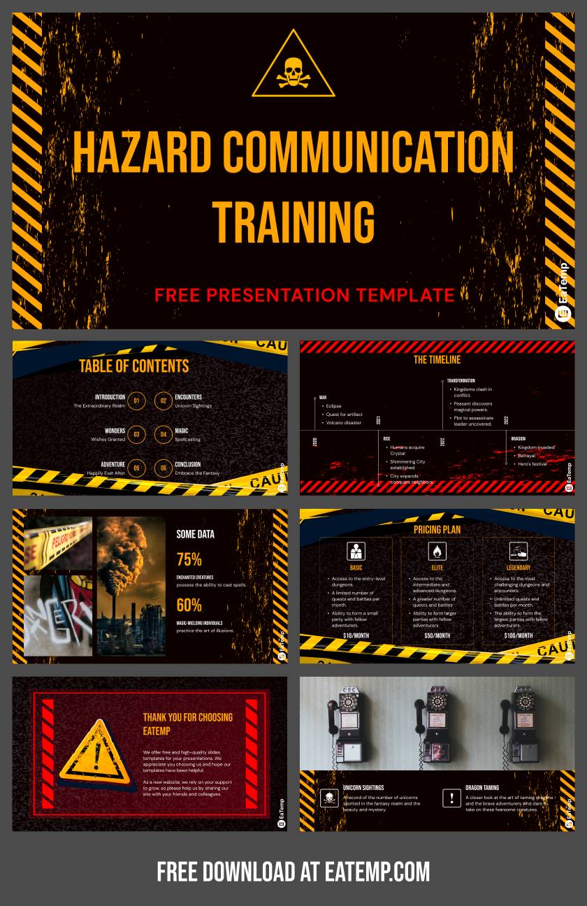 Hazard Communication Training PowerPoint Presentation Template & Google