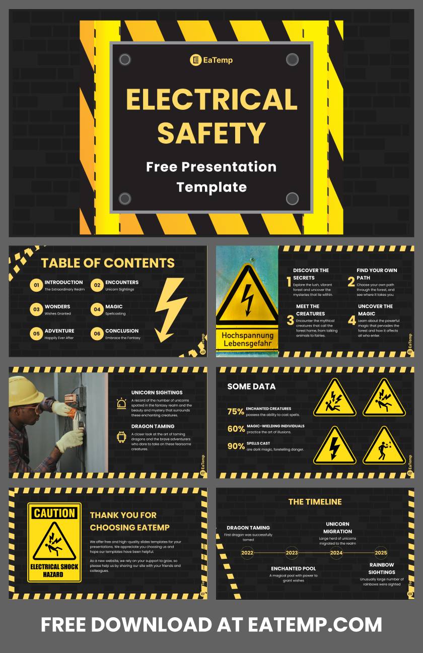 Electrical Safety PowerPoint Presentation Template & Google Slides