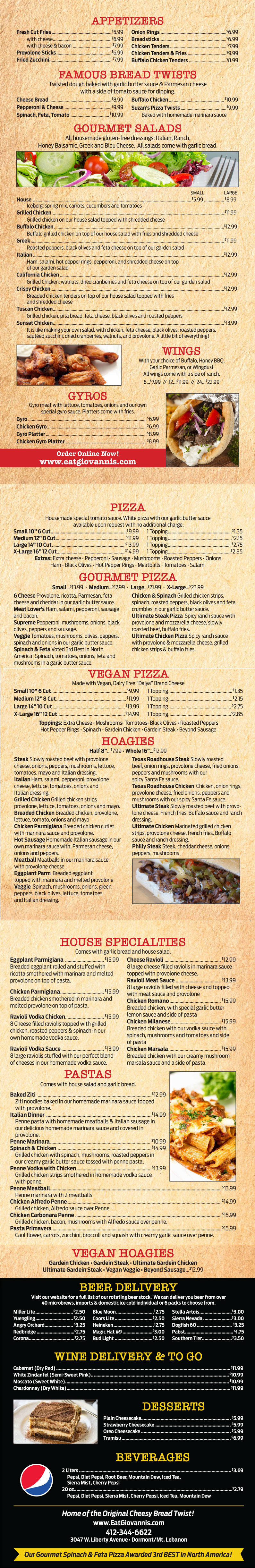 Giovannis Pizza and Pasta